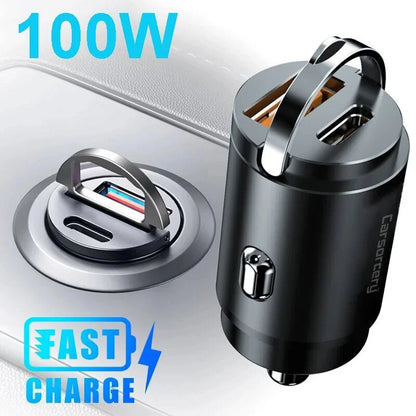 Carsorcery™ Multi Compatible 100W Fast Charging Car Charger